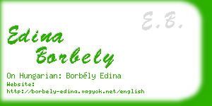 edina borbely business card